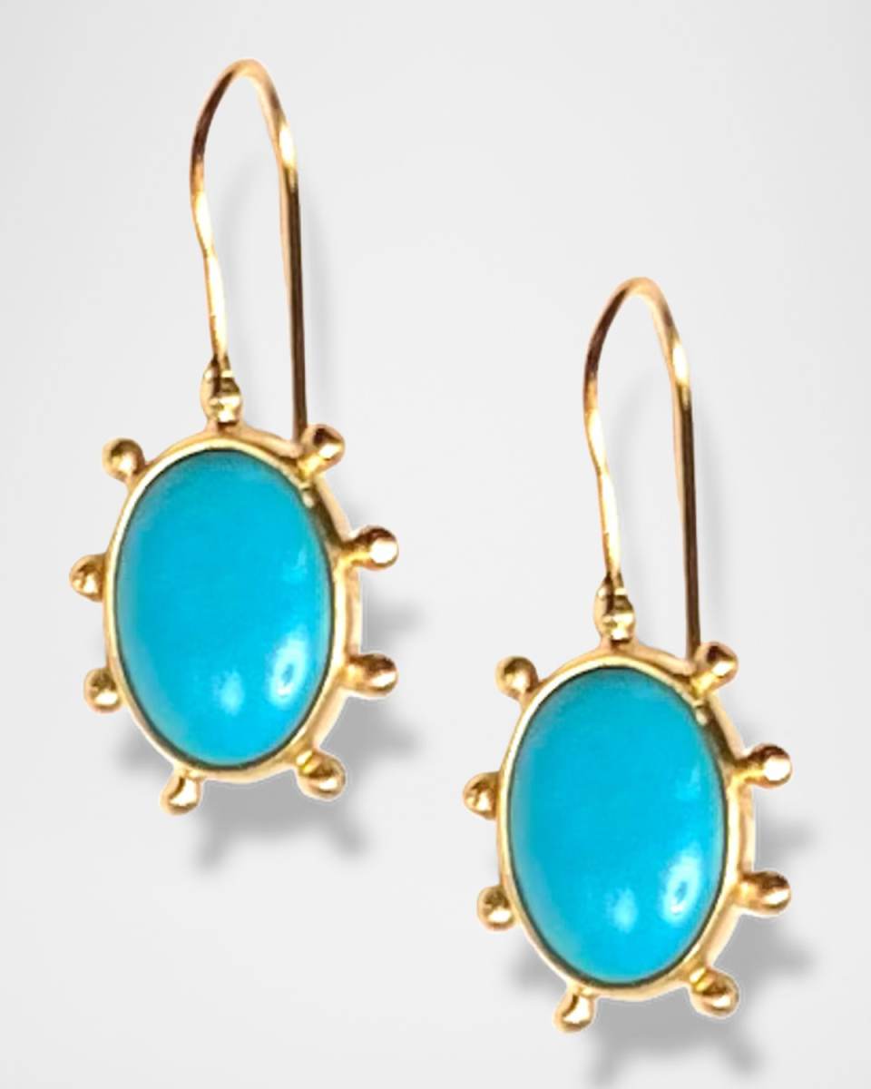 Turquoise Pinwheel Earrings